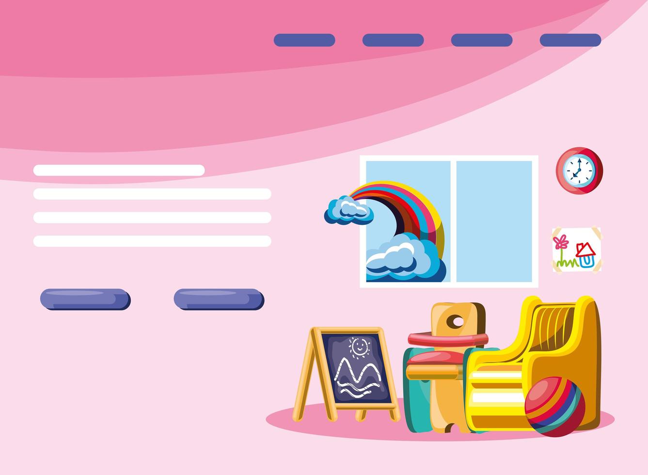 nursery kids card vector