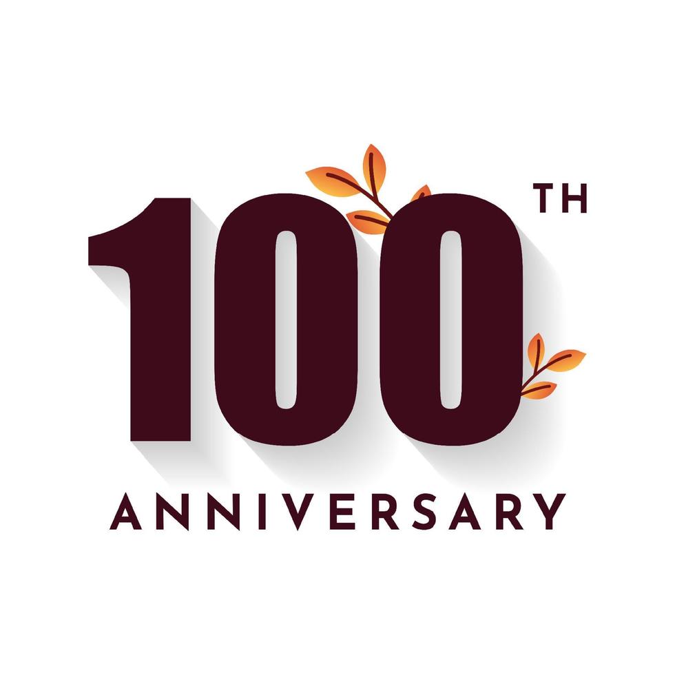 Years Anniversary with leaf illustration template design vector