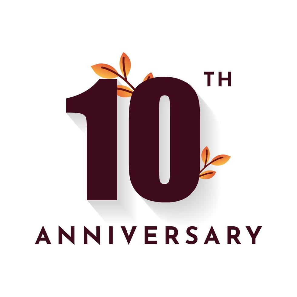 10 Years Anniversary Background Illustration Template Design vector