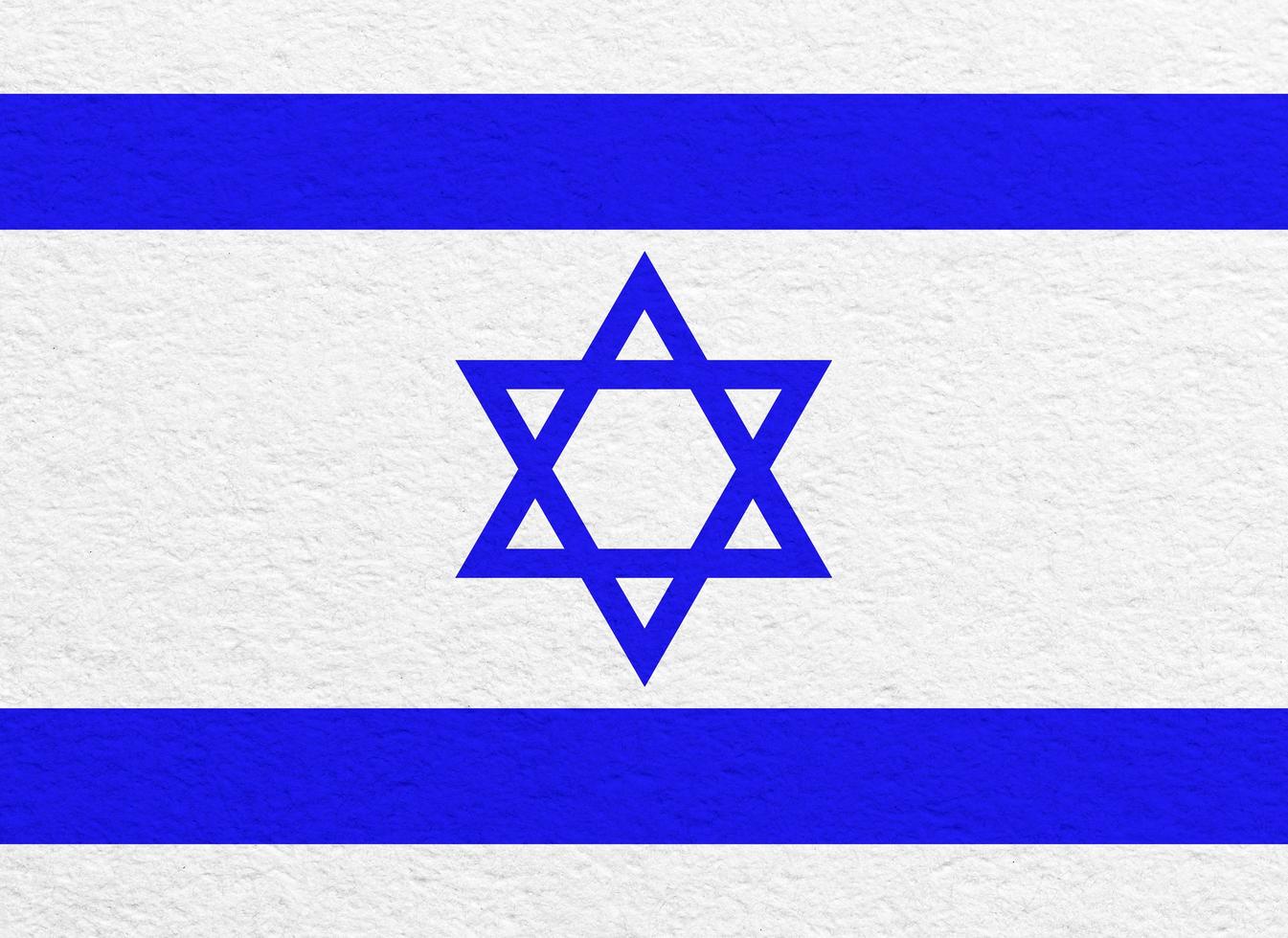 Israeli flag printed on white paper photo