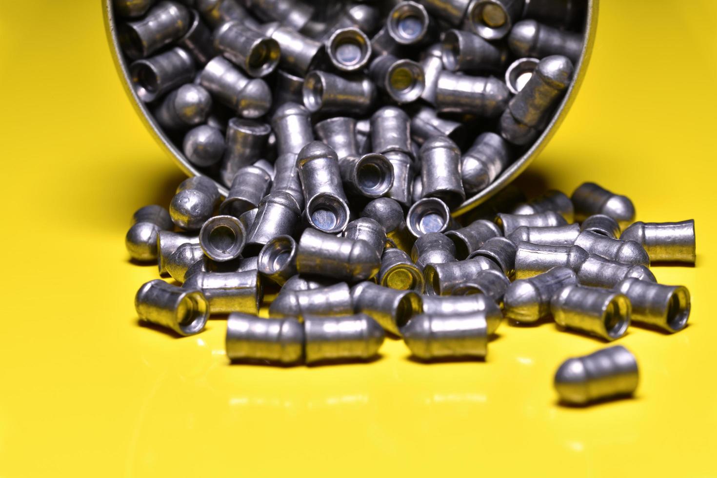 Macro photography of airgun pellets photo