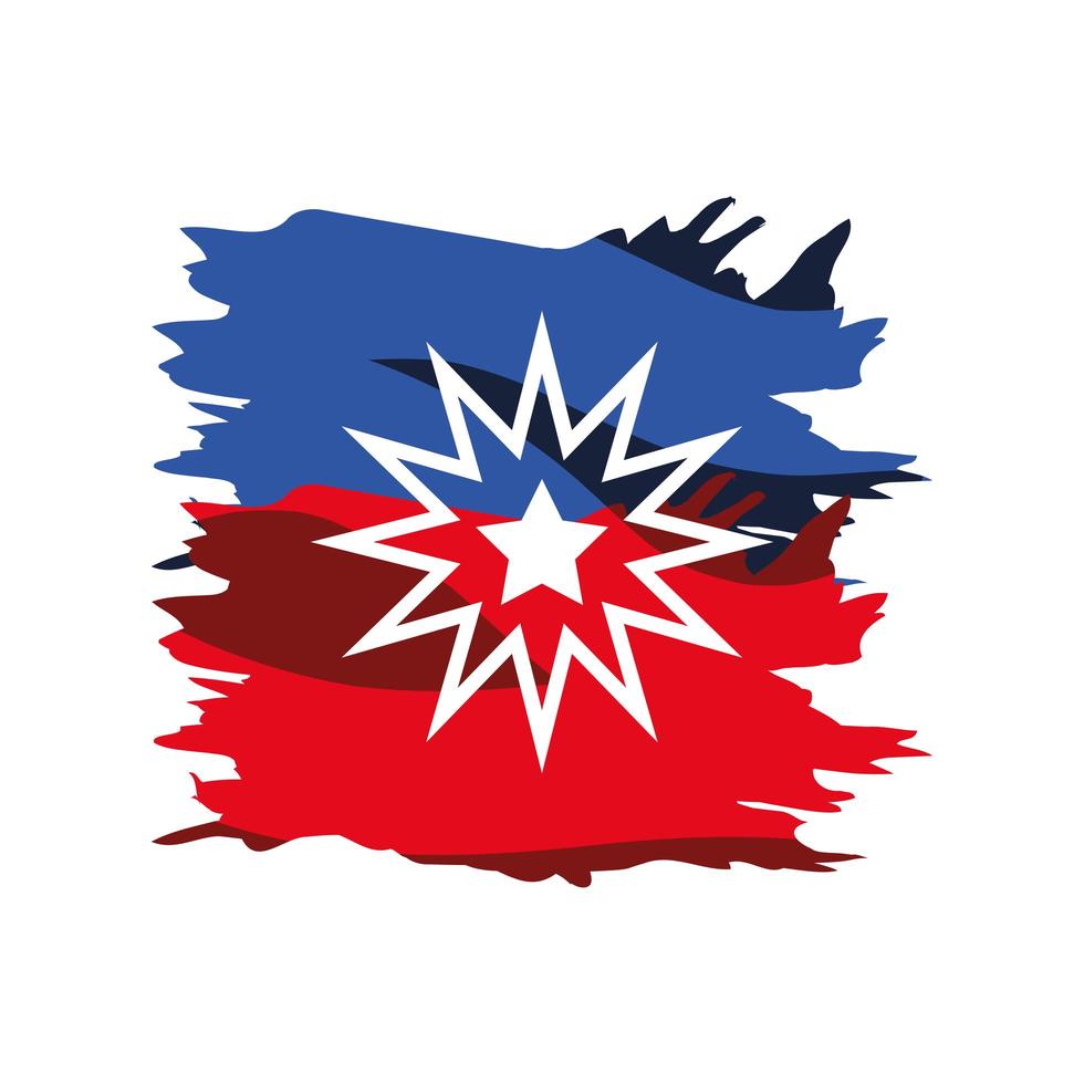 Juneteenth flag grunge vector