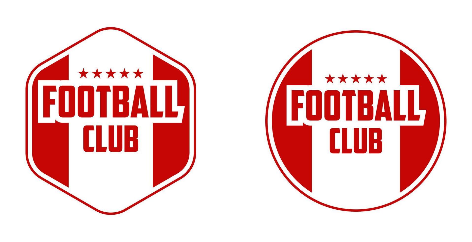 plantilla de logotipo de insignia de fútbol vector