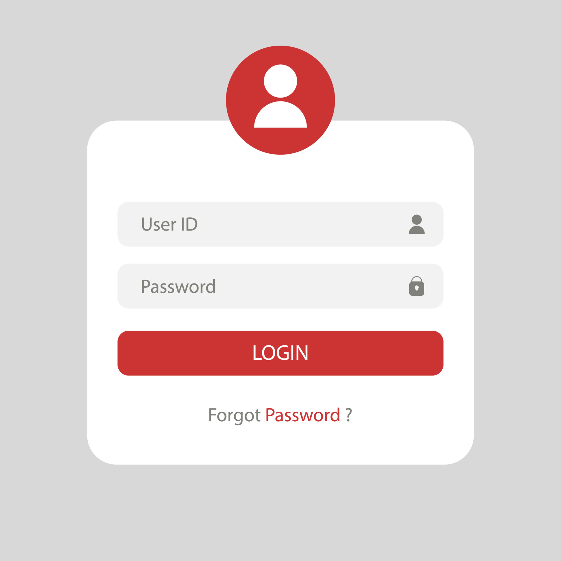 White red login form 3724580 at