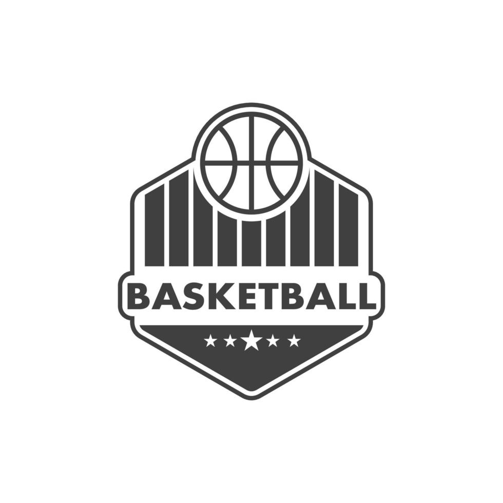 club de logo de baloncesto vector