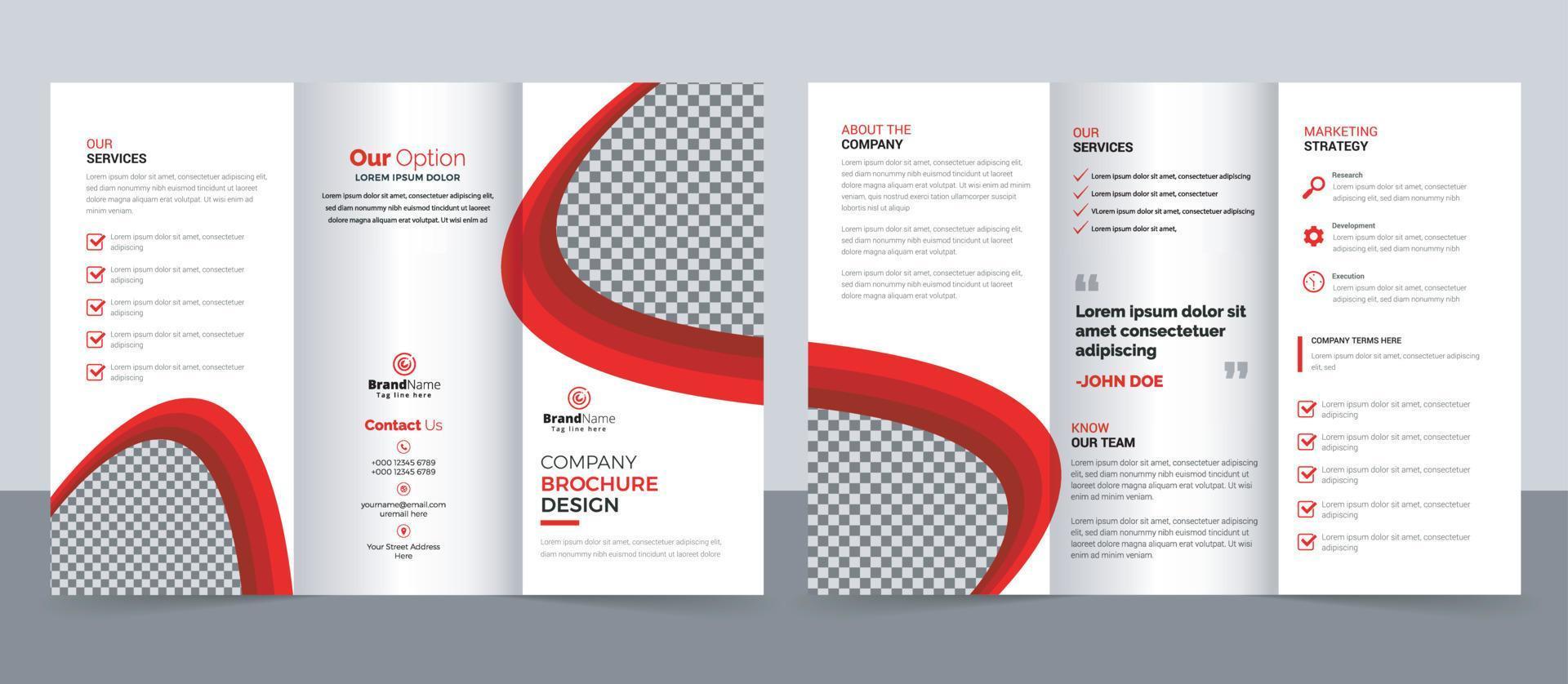 Creative Corporate Modern Business Trifold Brochure Template, Trifold Layout, Letter, a4 Size Brochure. vector
