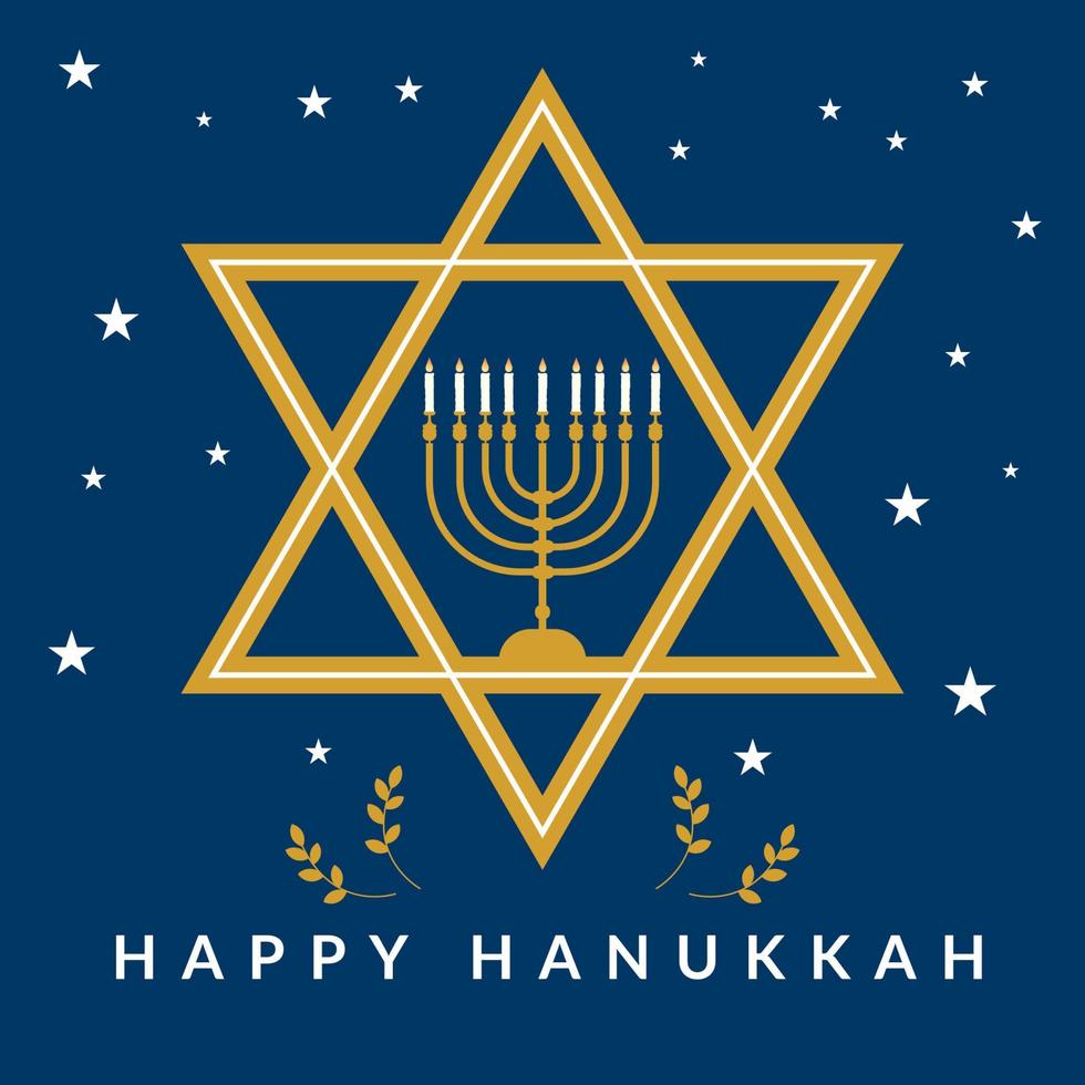 diseño plano feliz hanukkah vector