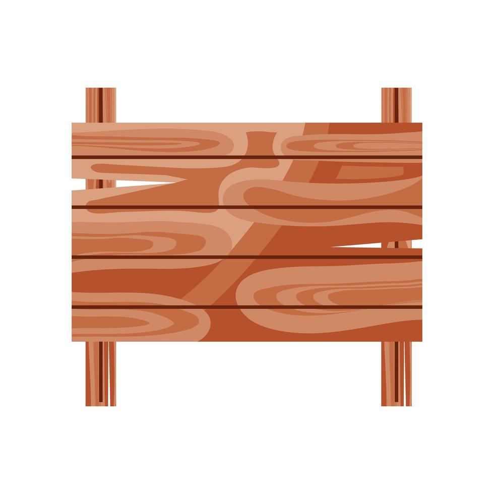 wooden board standing vector