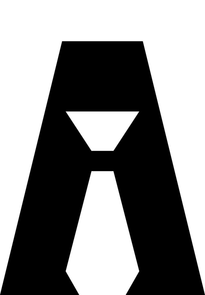 simple letter A tie logo vector