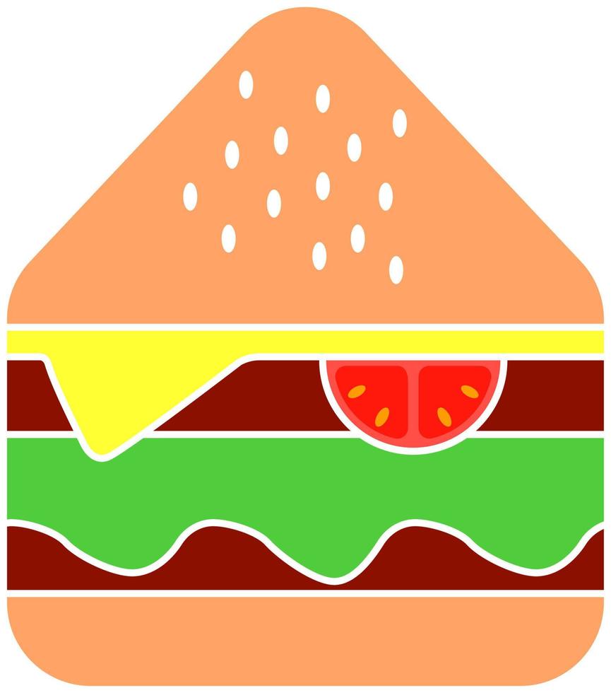 simple house and burger logo vector