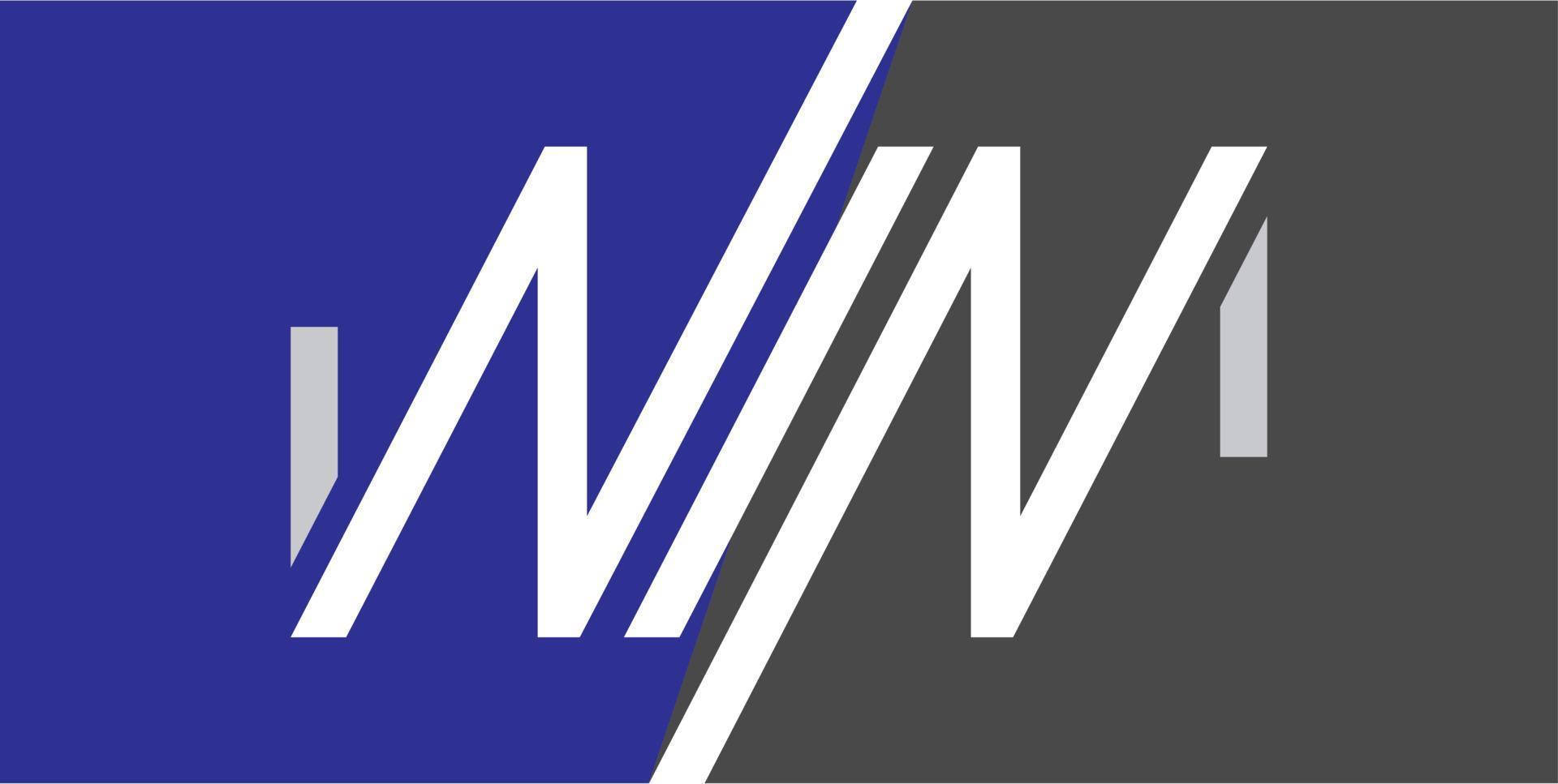 logotipo de letra wim vector