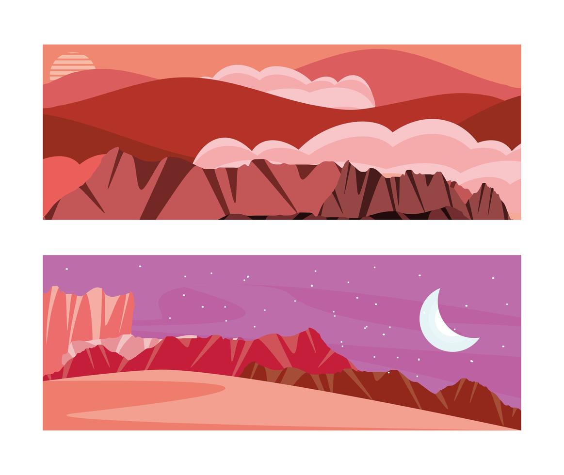 paisaje desierto conjunto vector