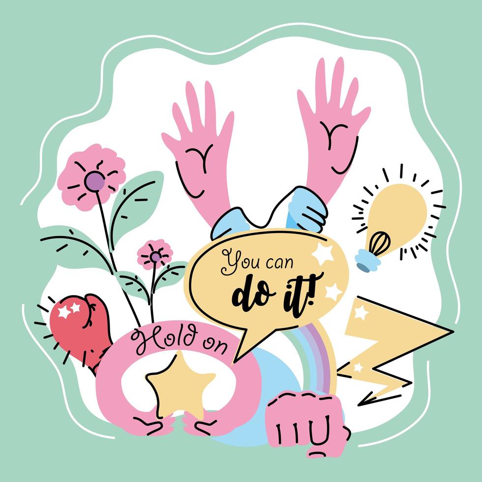 doodle motivation concept vector