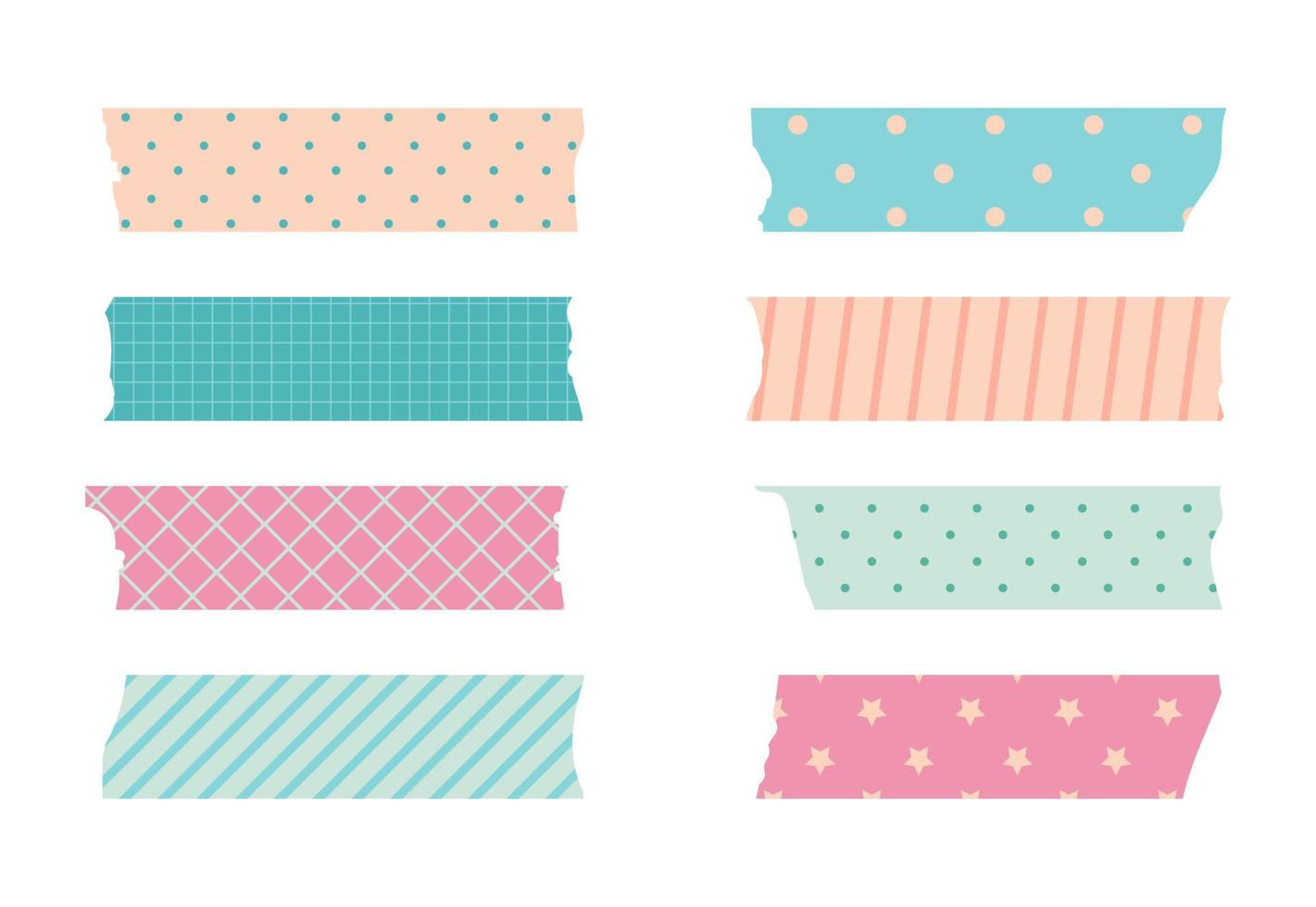 Washi masking tape set. Cute scotch 3724946 Vector Art at Vecteezy