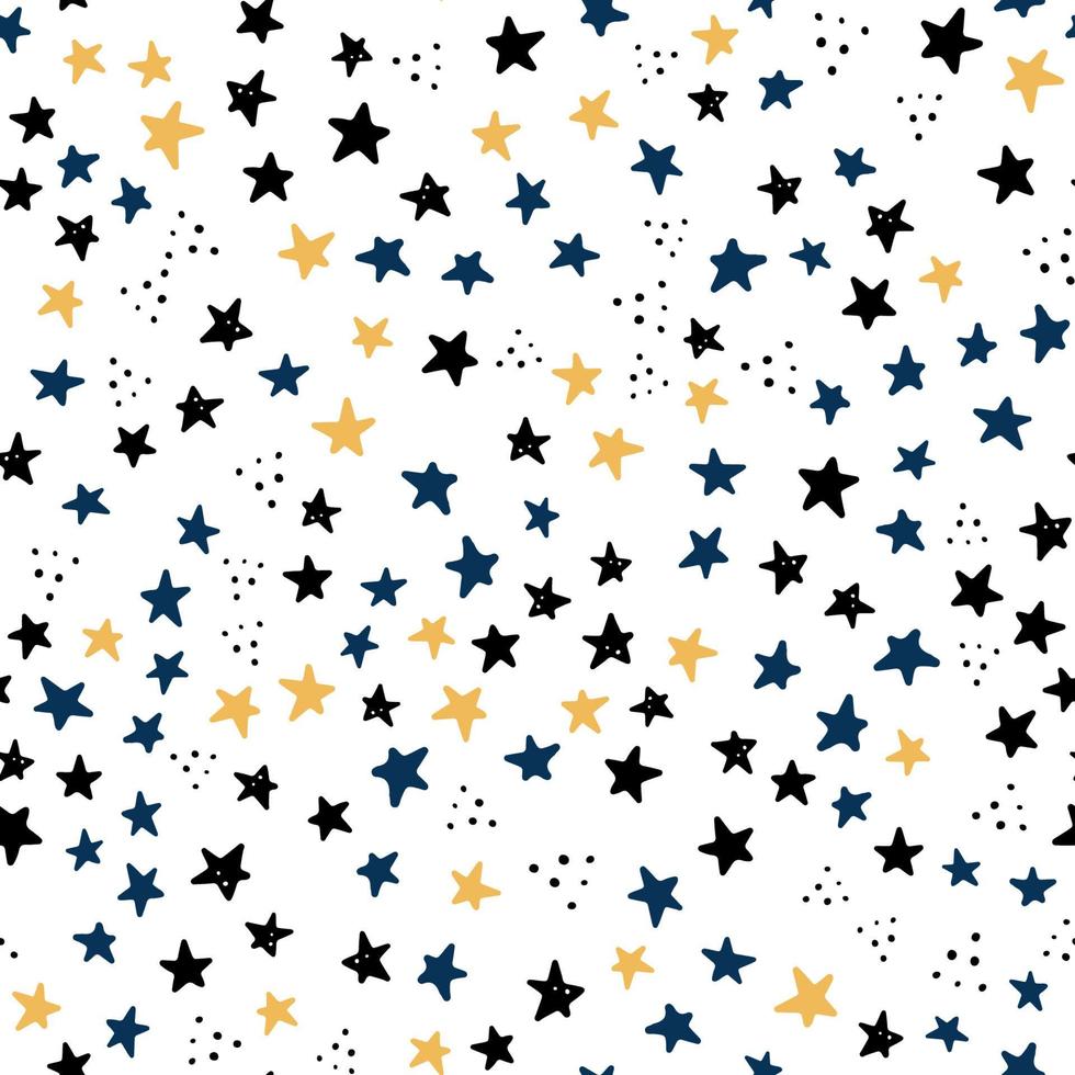 espacio y galaxia de patrones sin fisuras con estrella. ilustración vectorial. vector