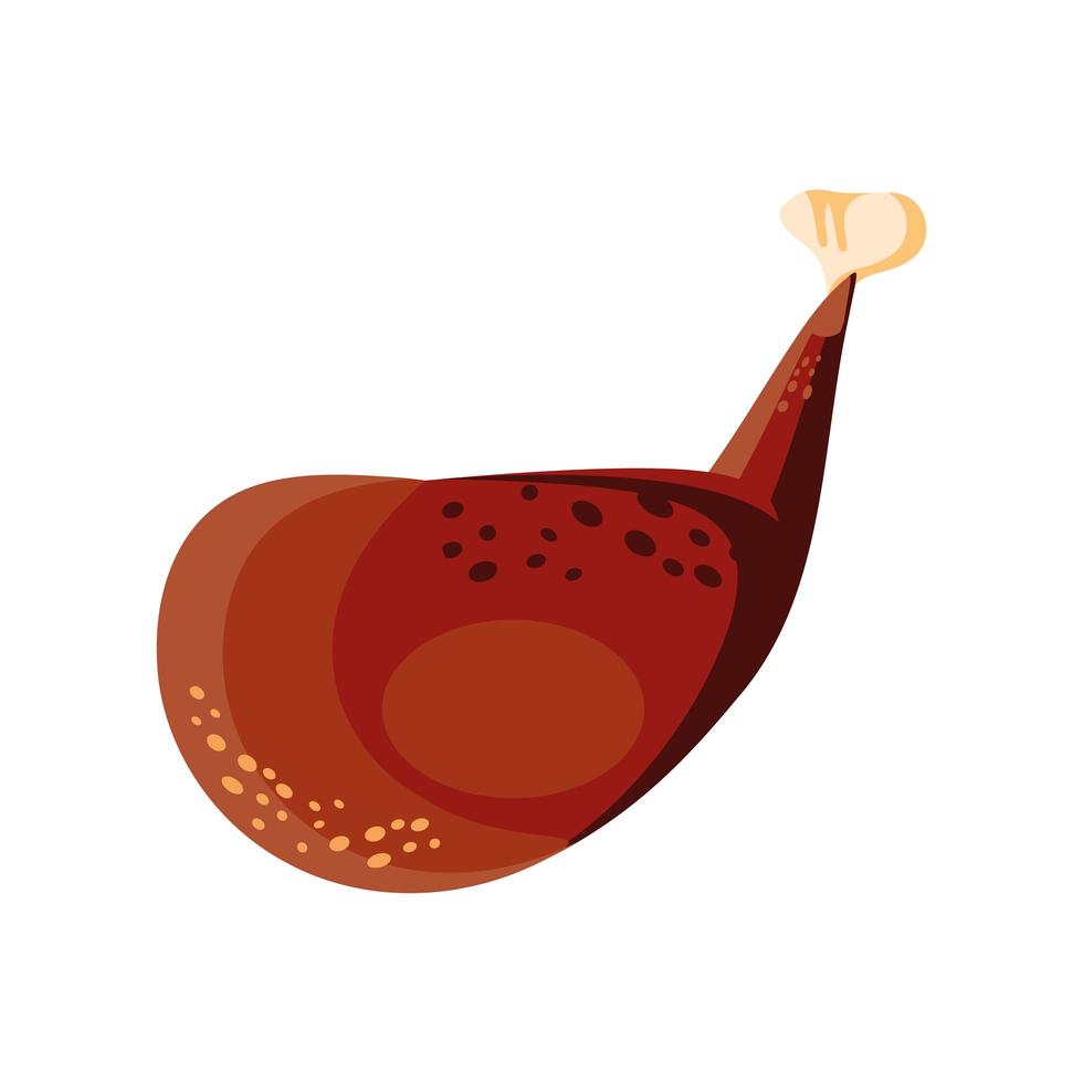 roasted chicken food vector