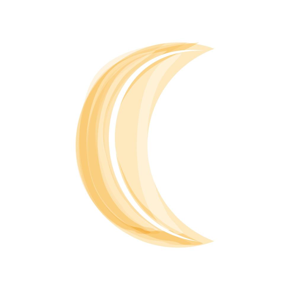 half moon cartoon vector