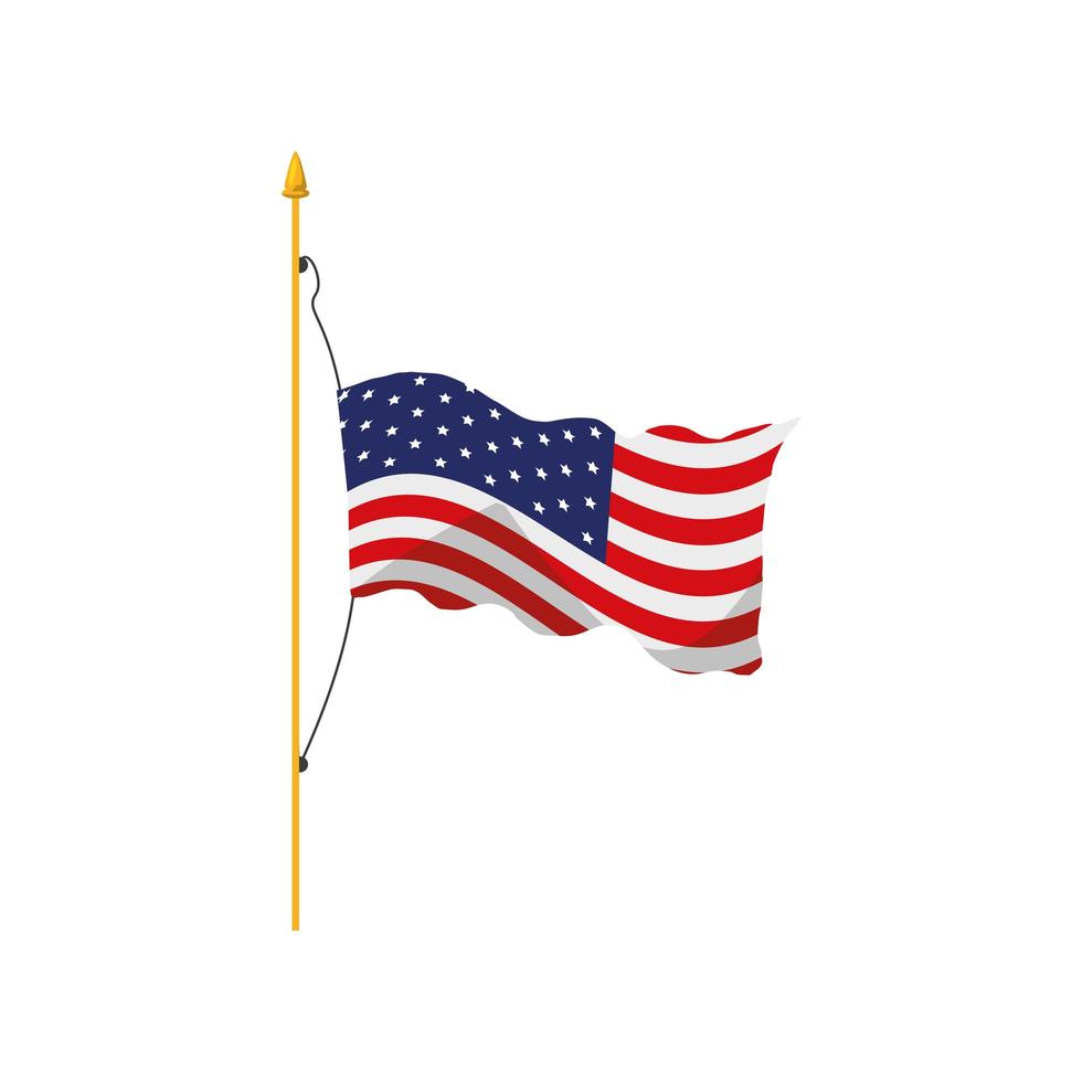 waving american flag vector