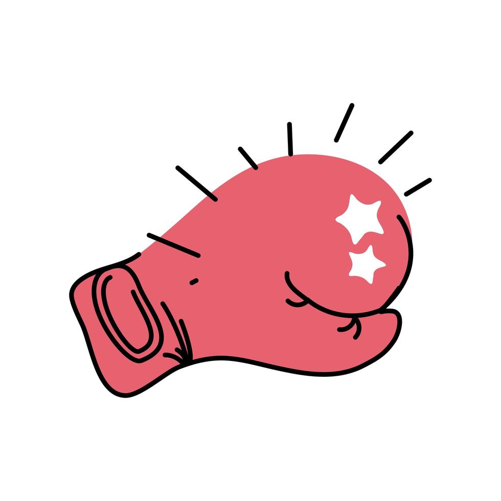 hand boxing glove vector