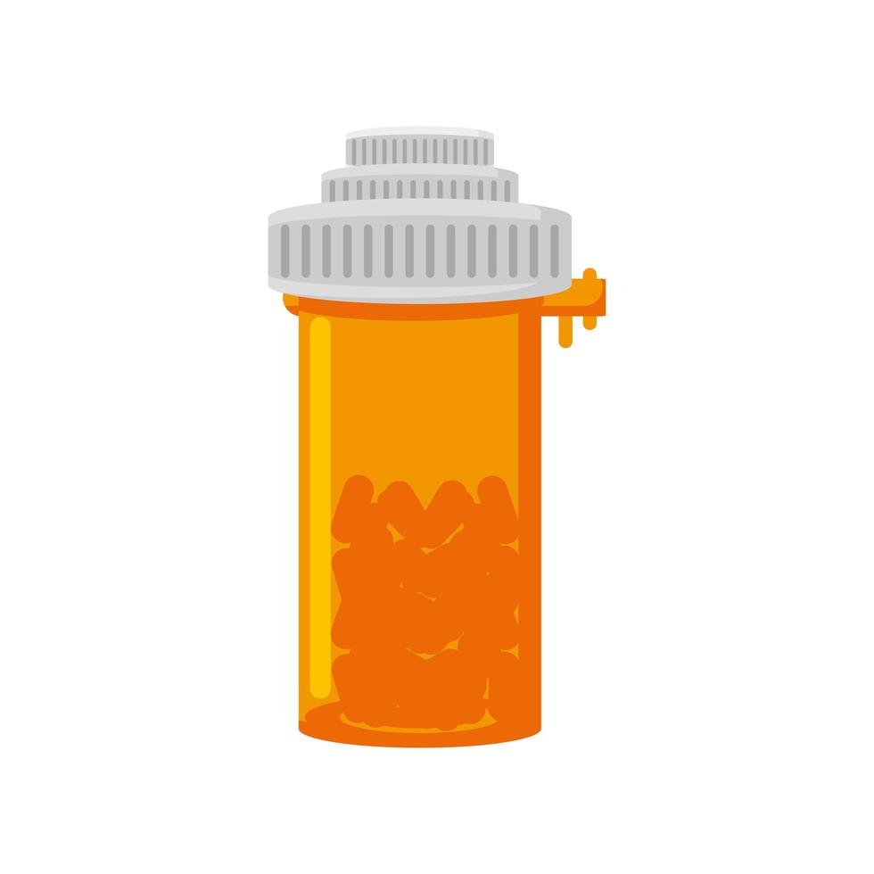 medicine bottle tablets vector