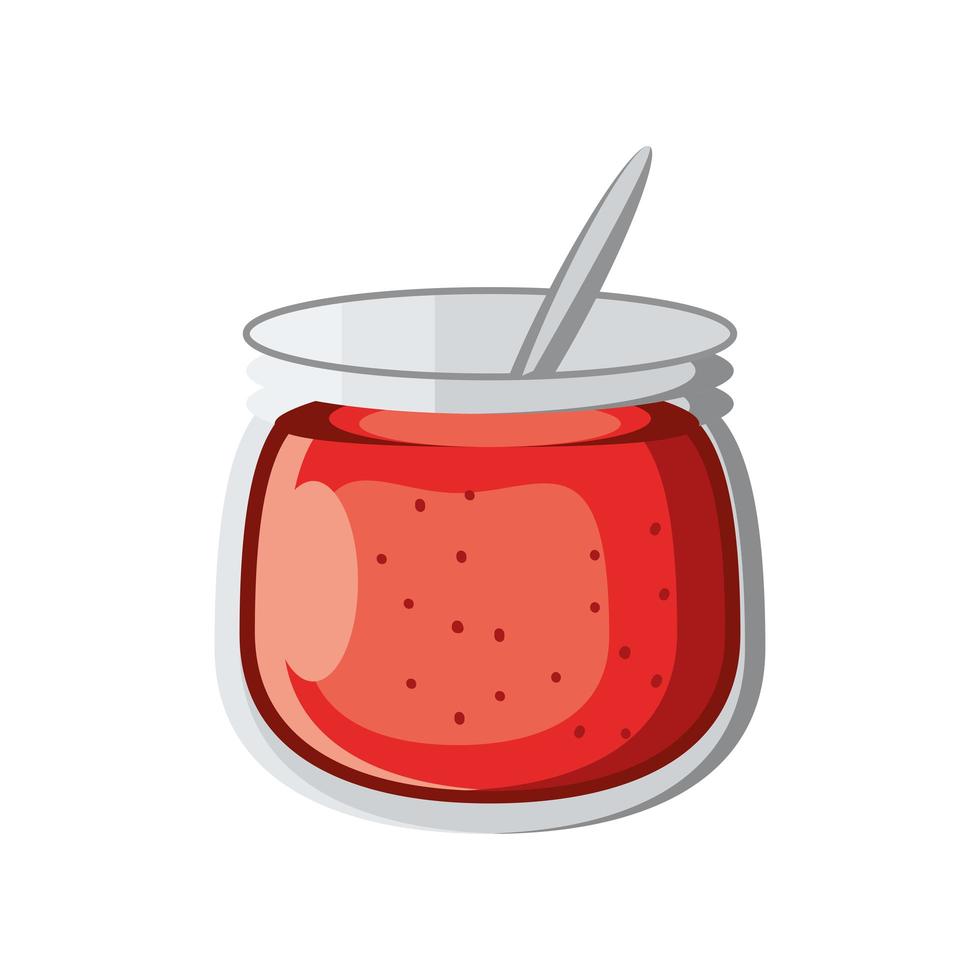 jam with spoon vector
