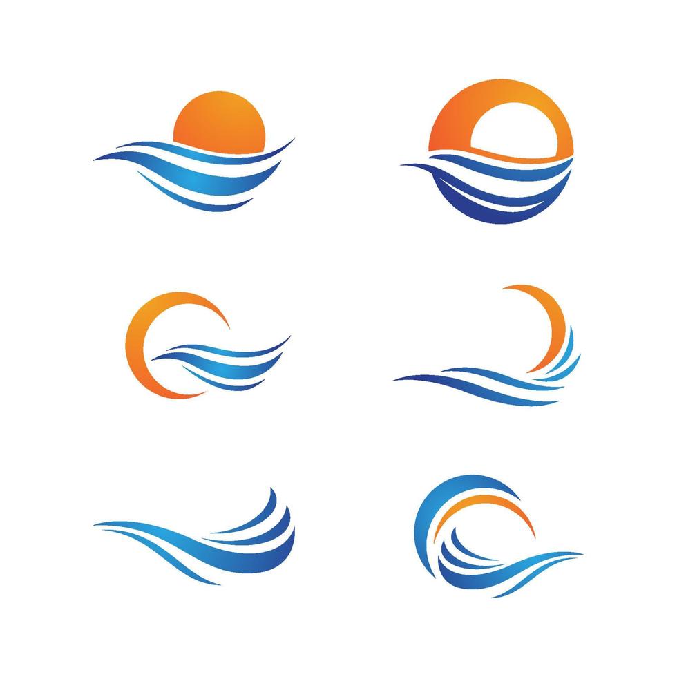 Water wave icon vector design