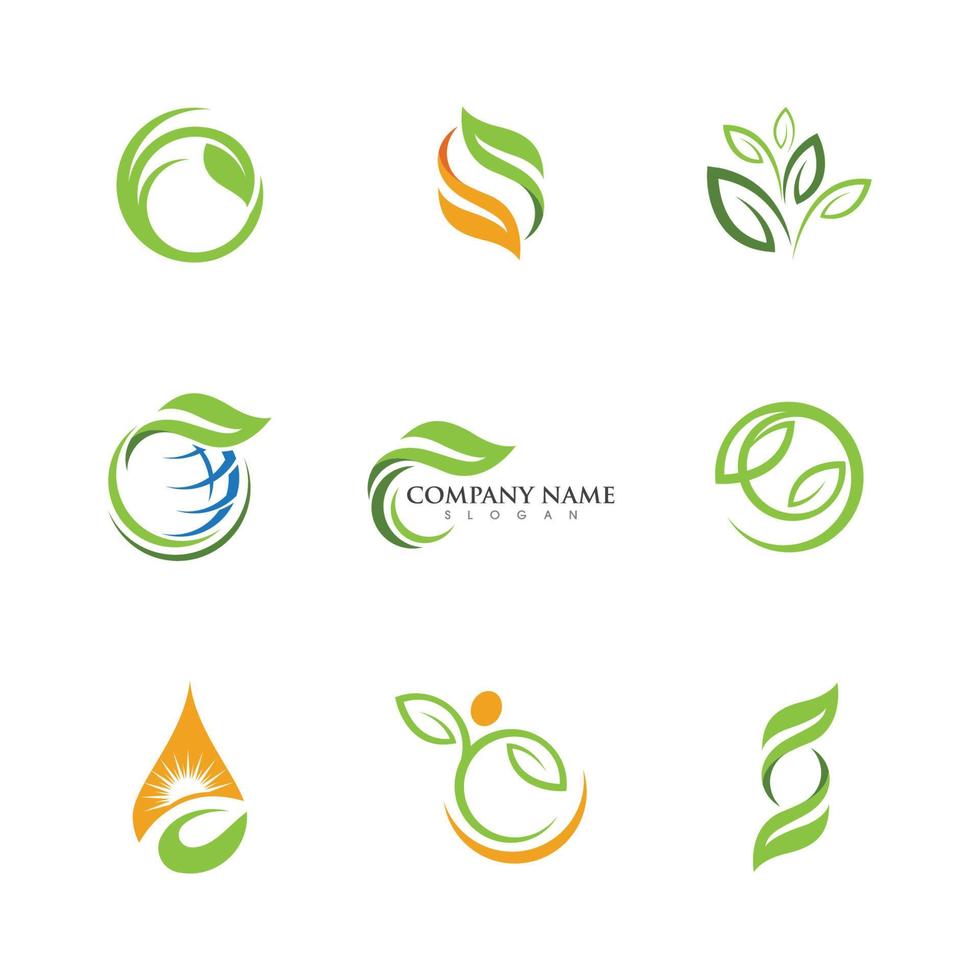 Green Tree leaf ecology nature element vector