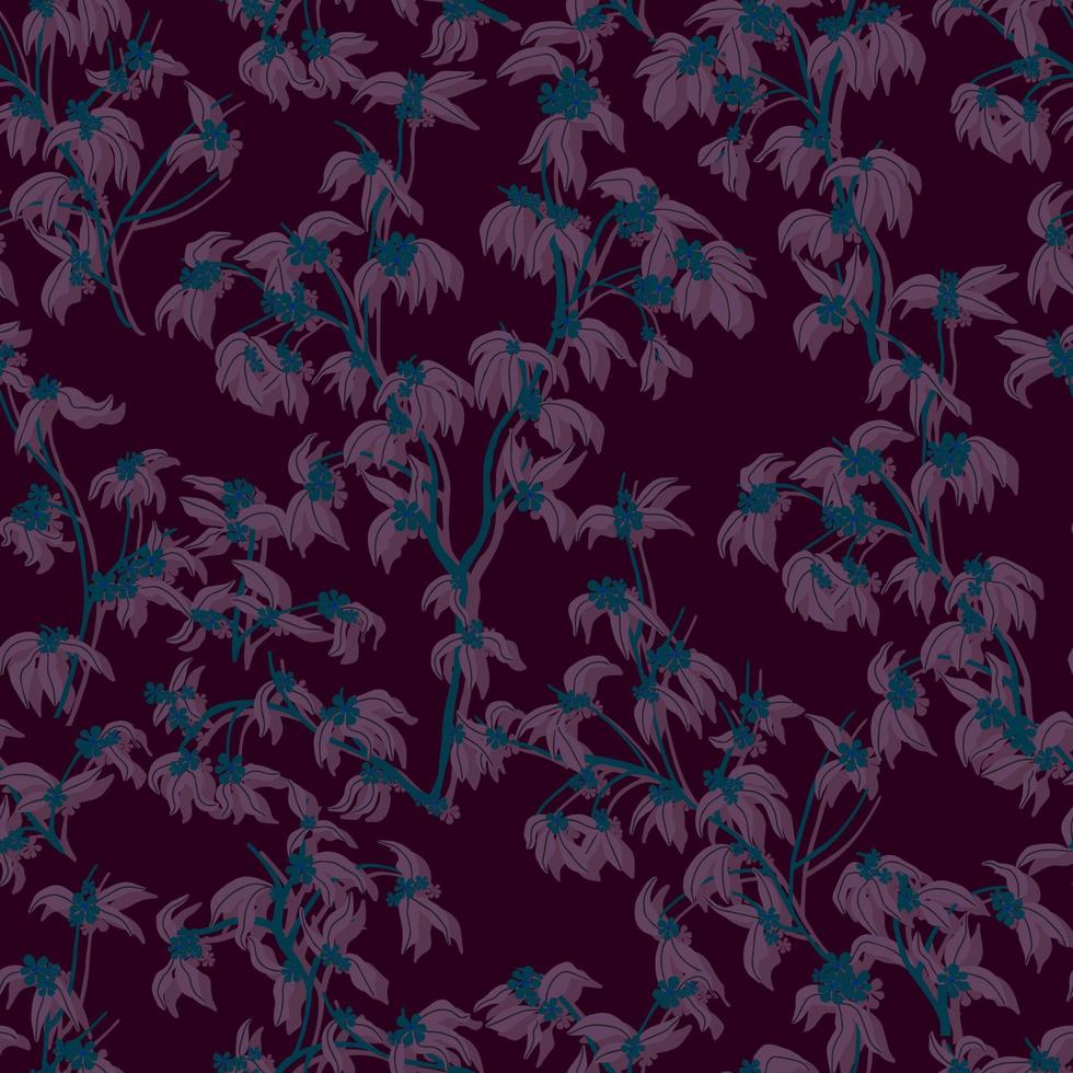 leaves dried branches vector seamless pattern. background for fabrics, prints, packaging and postcards branches with striped leaves vector seamless pattern. A hedge of twigs on a colored background