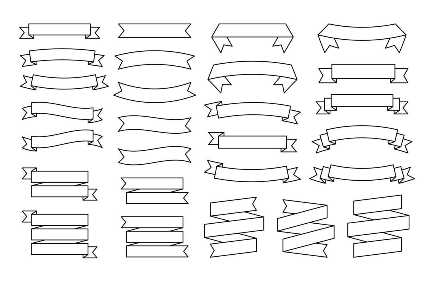 banner de cinta con espacio para texto. esquema de transparencia conjunto de cinta. vector