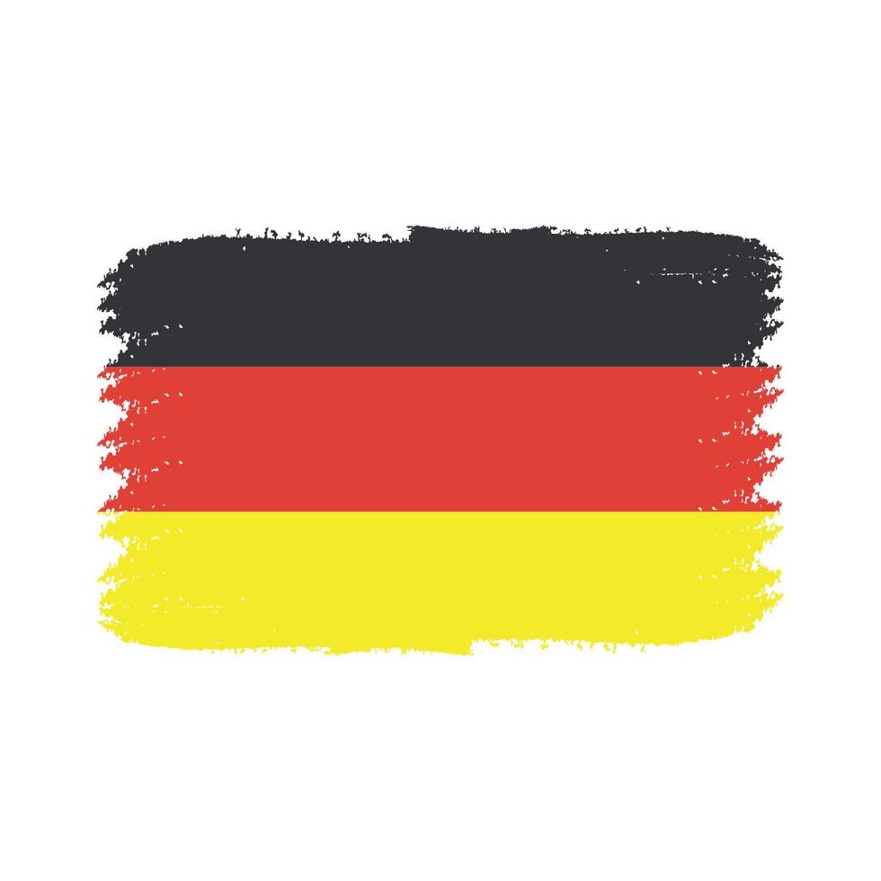 vector de bandera de alemania con estilo de pincel de acuarela