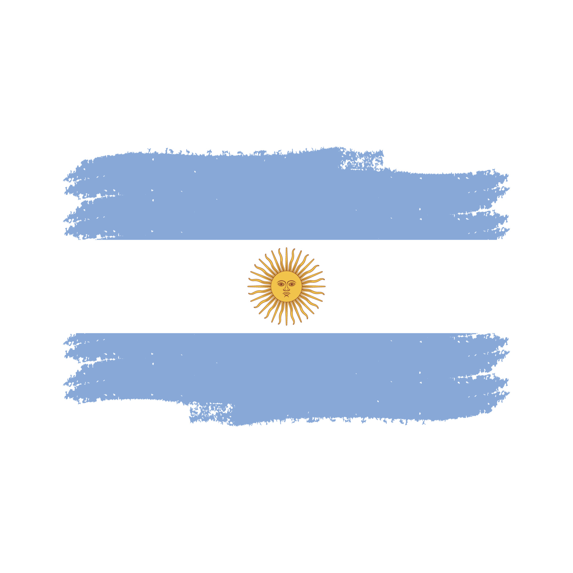 Argentina flag vector with watercolor brush style 3725556 Vector Art at
