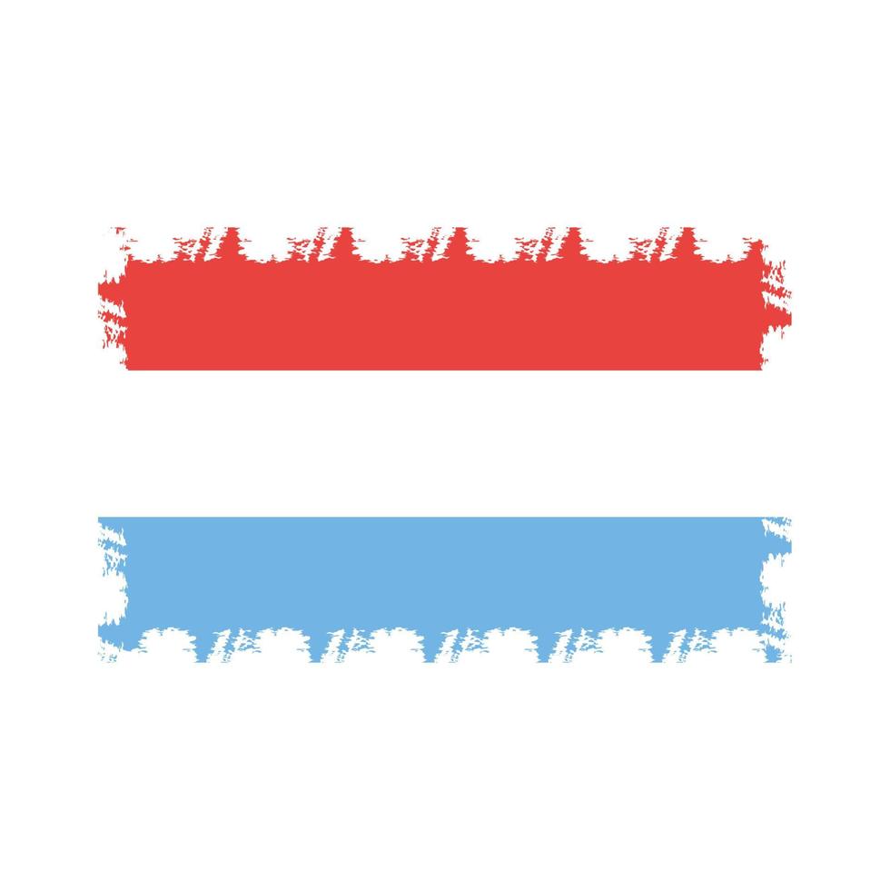 Luxembourg flag vector with watercolor brush style