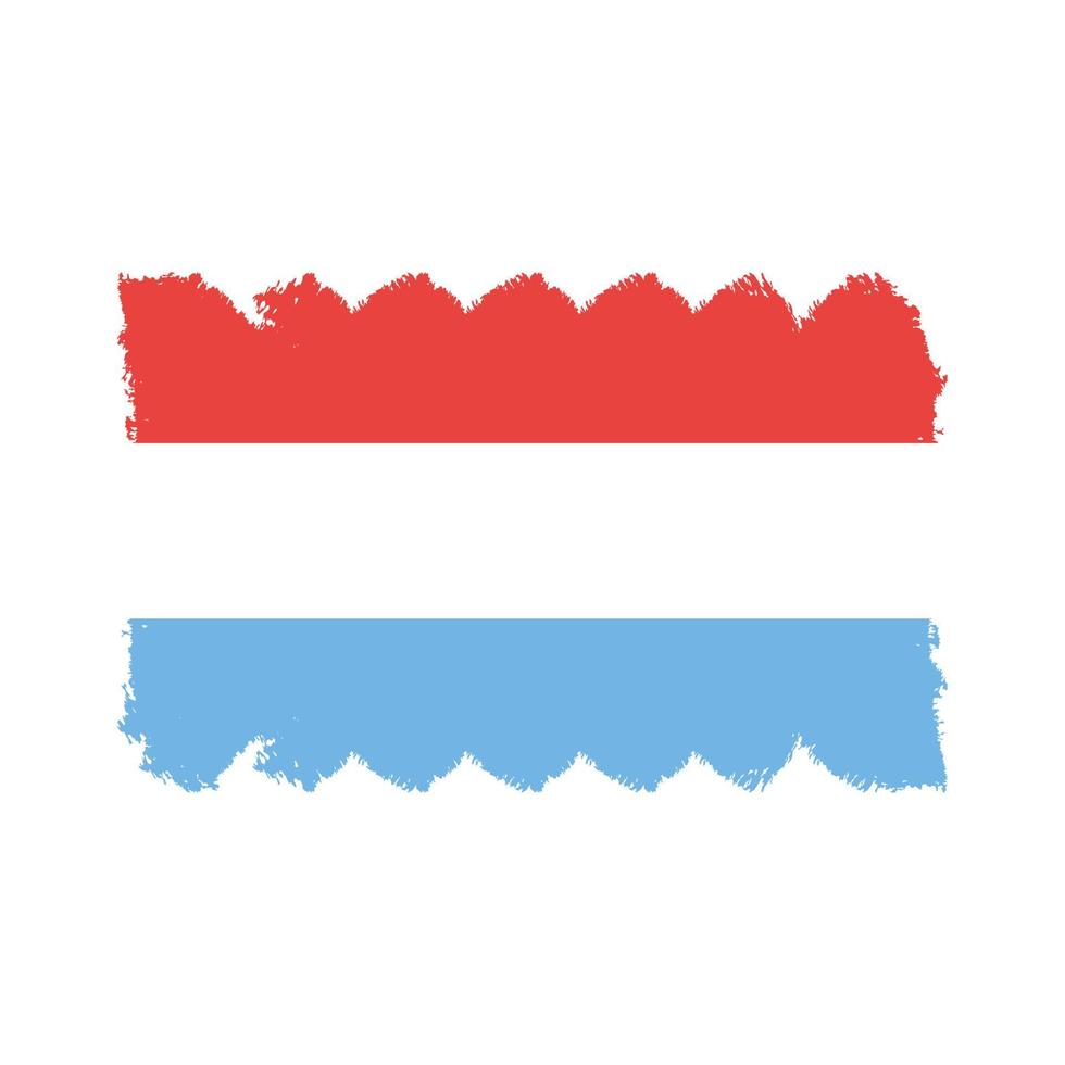 vector de bandera de luxemburgo con estilo de pincel de acuarela