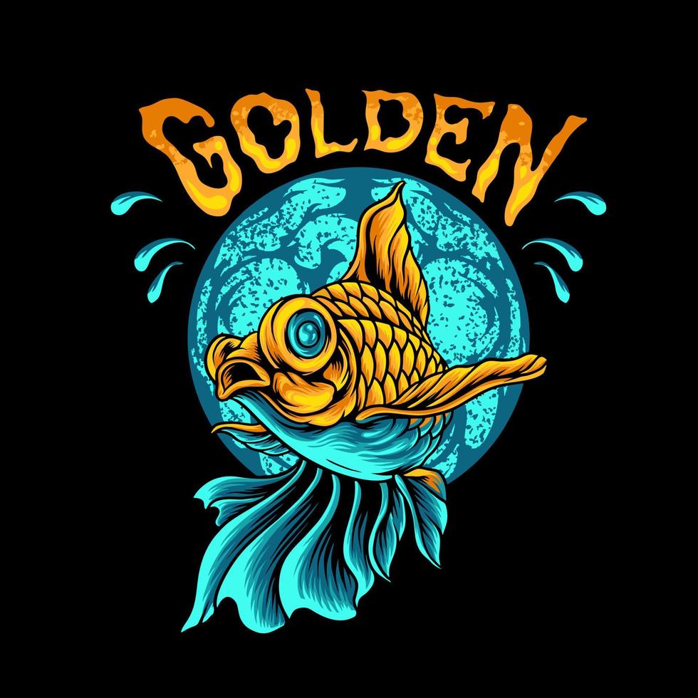 Golden Fish Illustration vector