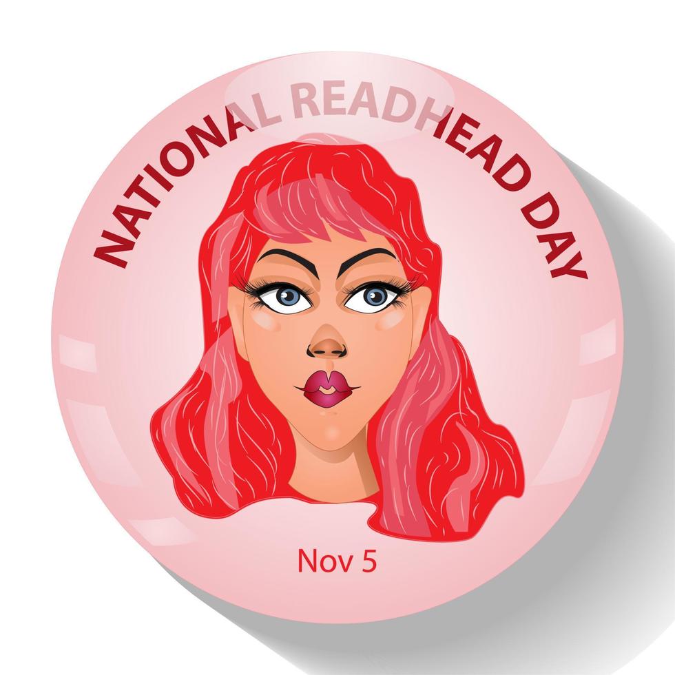 National Redhead Day Sign vector