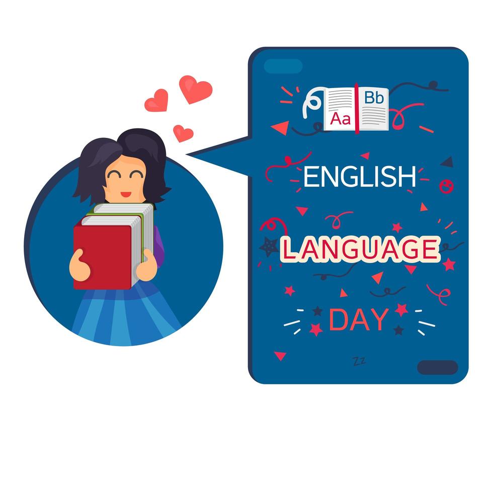 English Language Day Banner vector
