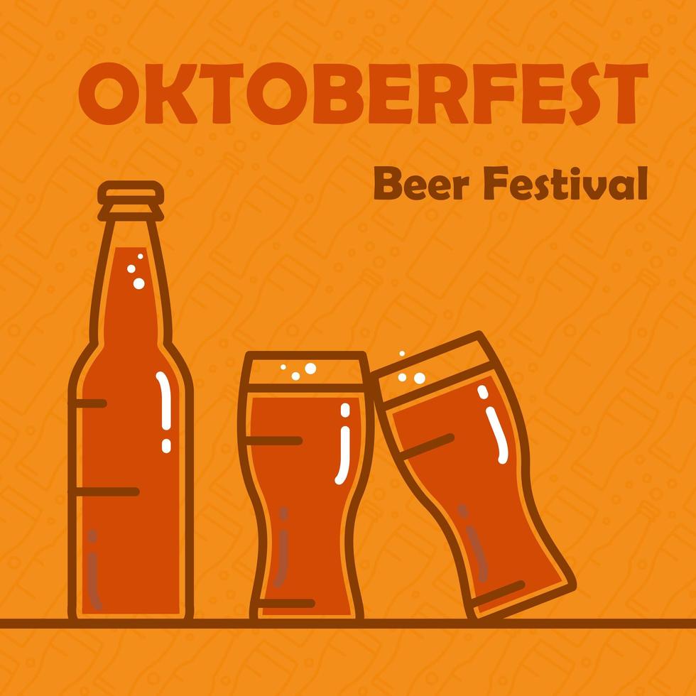 banner de cerveza oktoberfest vector