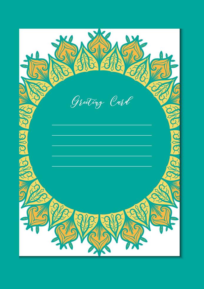 Mandala vintage template card vector