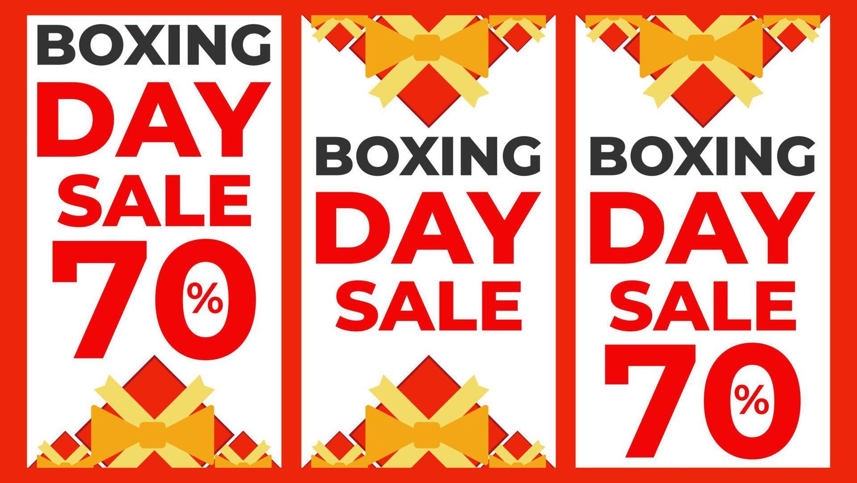 boxing day social media stories template collection vector