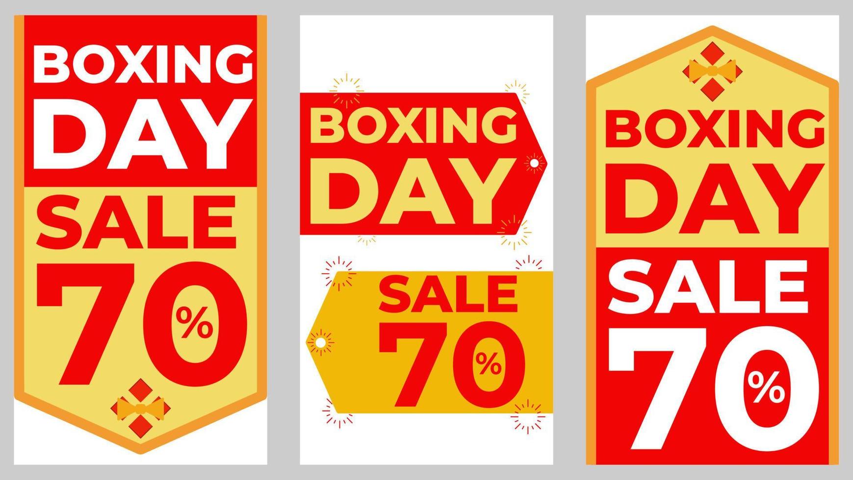 boxing day social media stories template collection vector