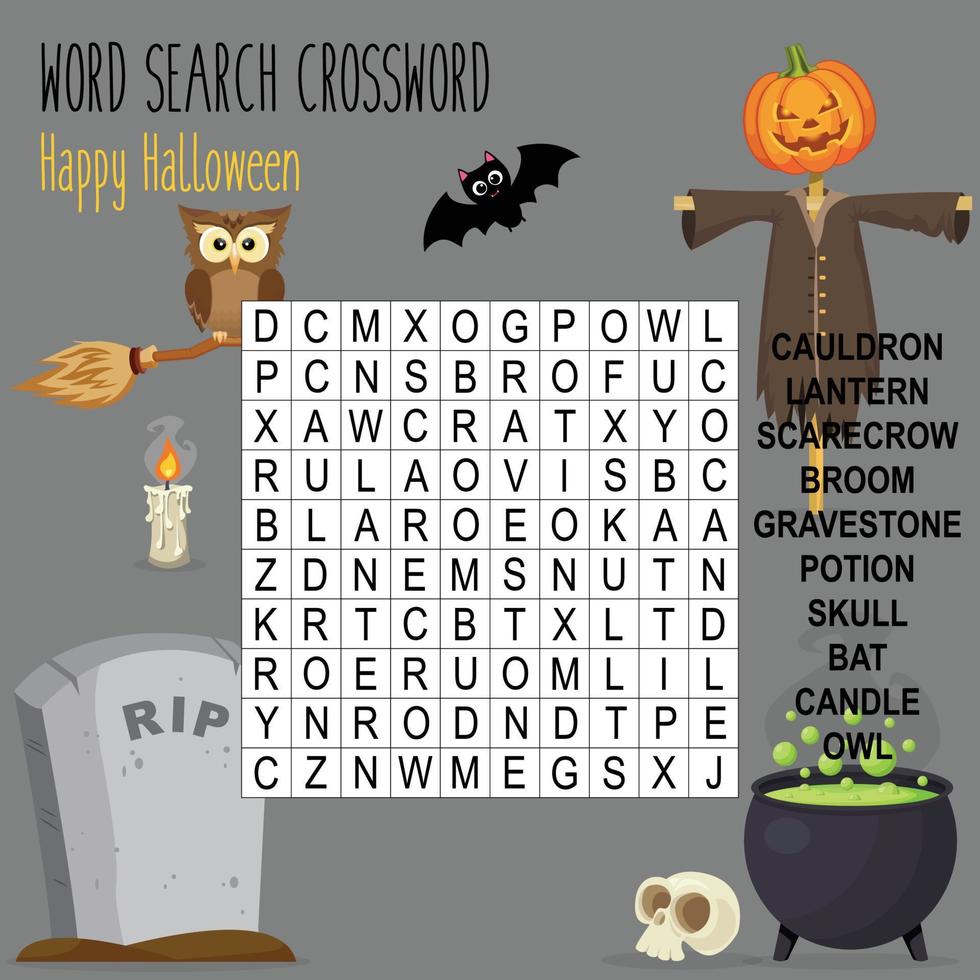 Printable word search puzzle vector