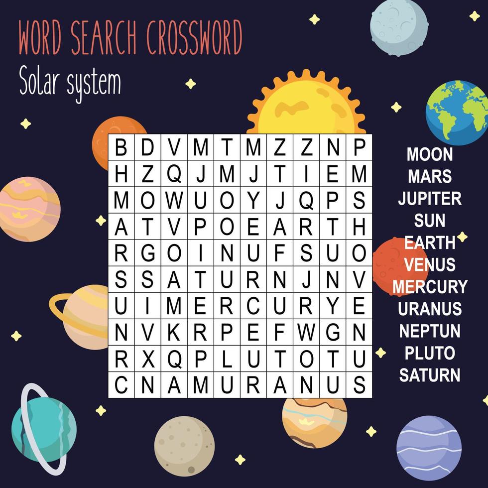 Printable word search puzzle vector