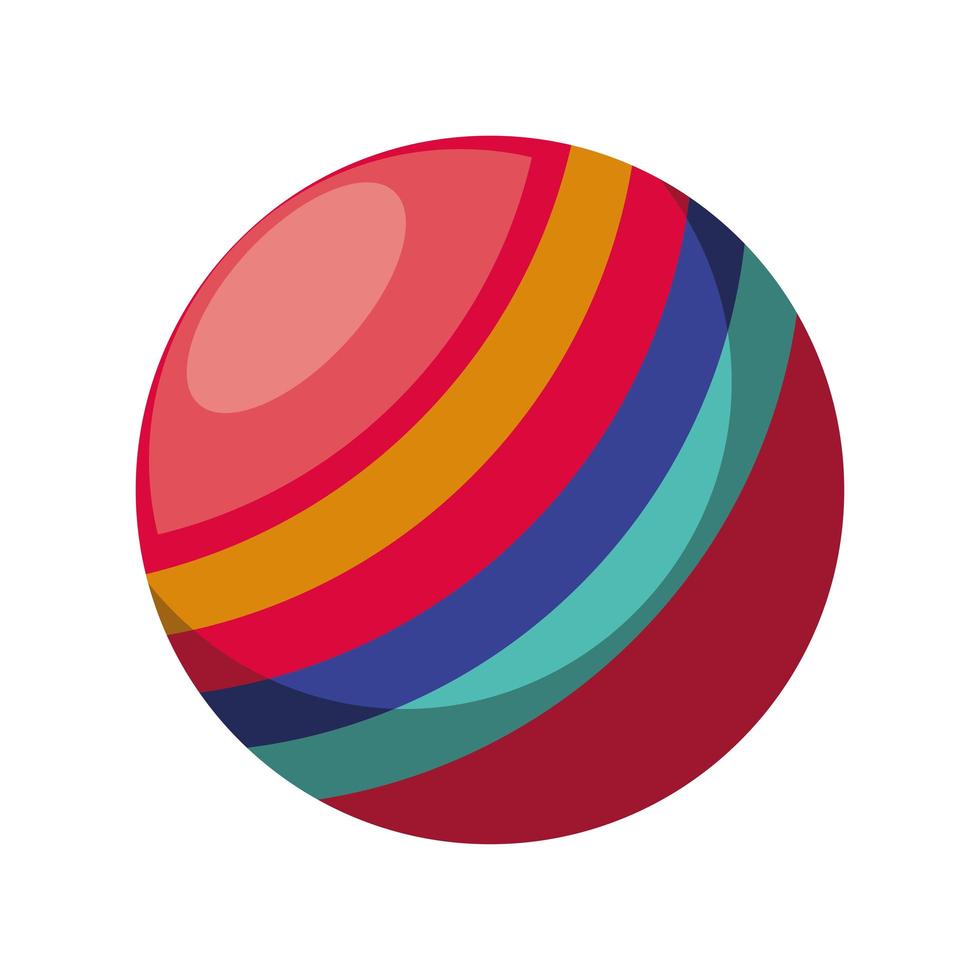 striped ball toy vector