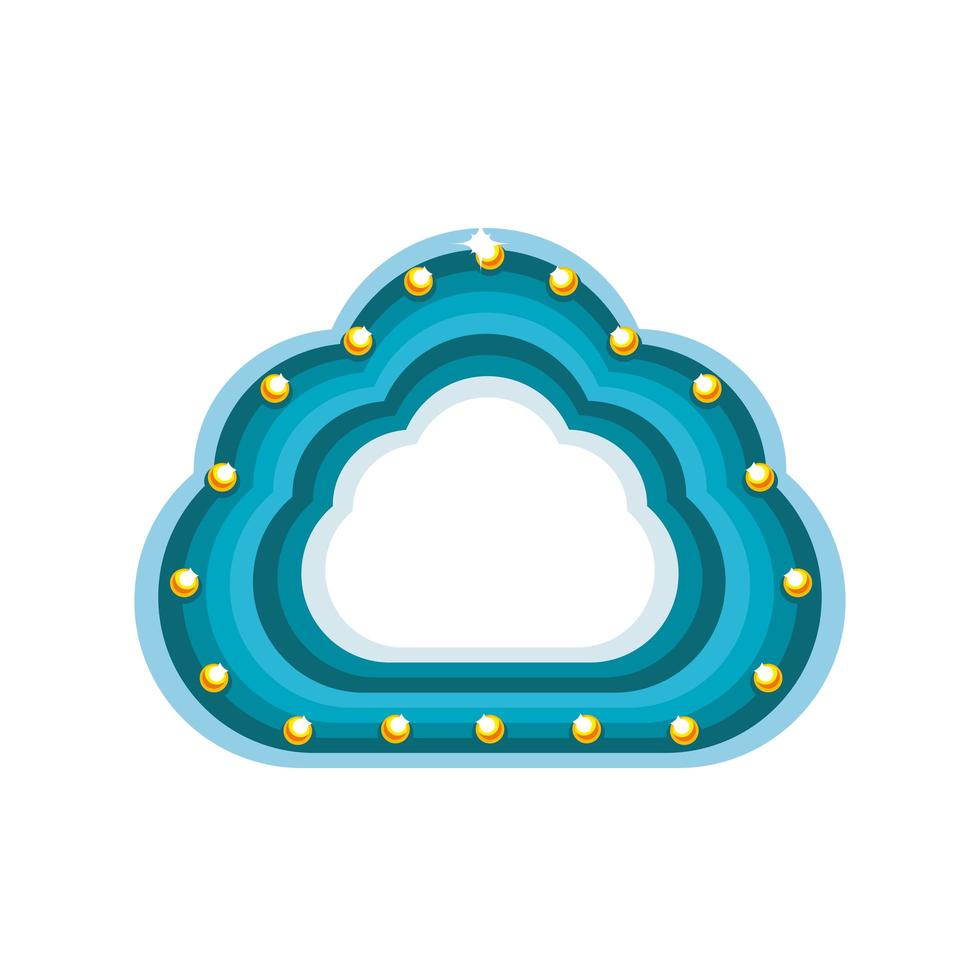 cloud light bulbs vector