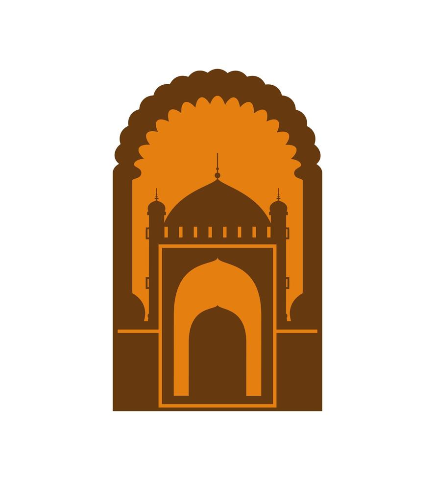 arabic arch temple vector