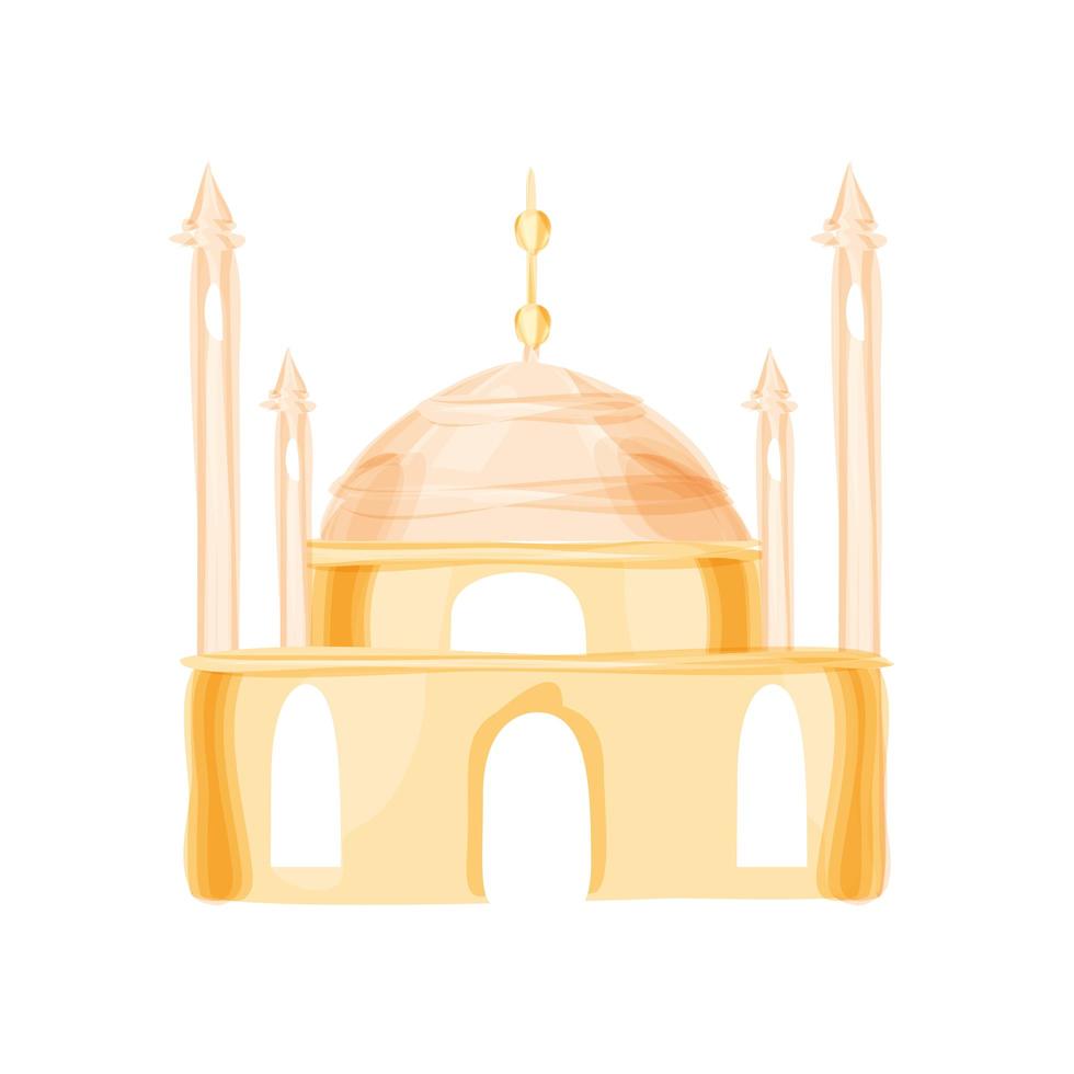 islamic building architecture vector