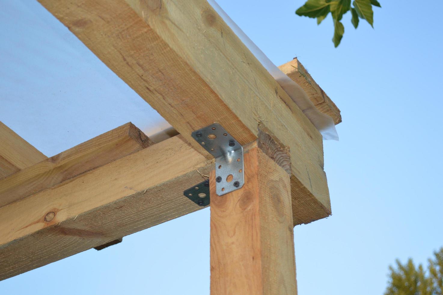 Building knots and designs from a tree, fastening of a framework photo