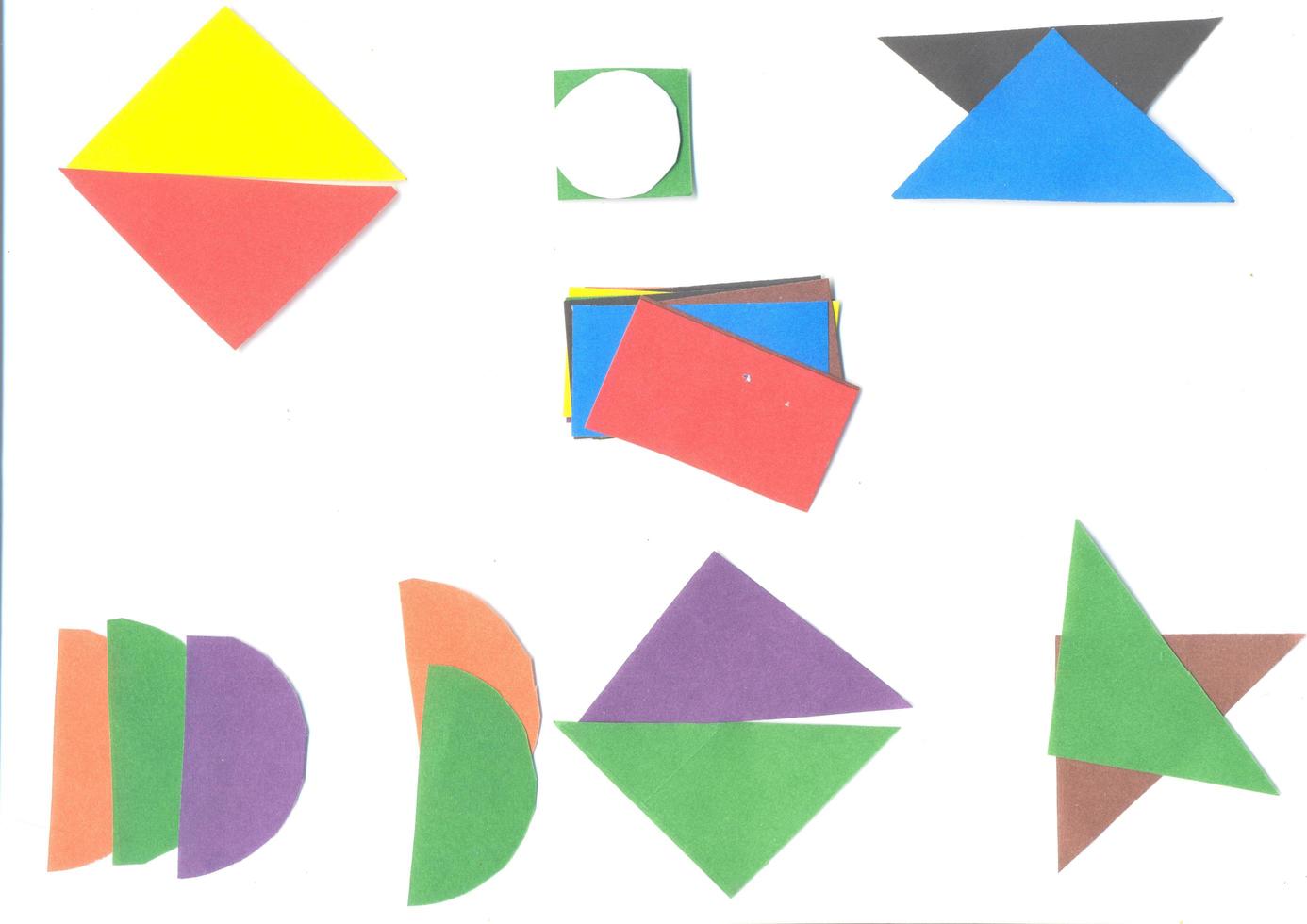 Paper application cut from colored with scissors photo