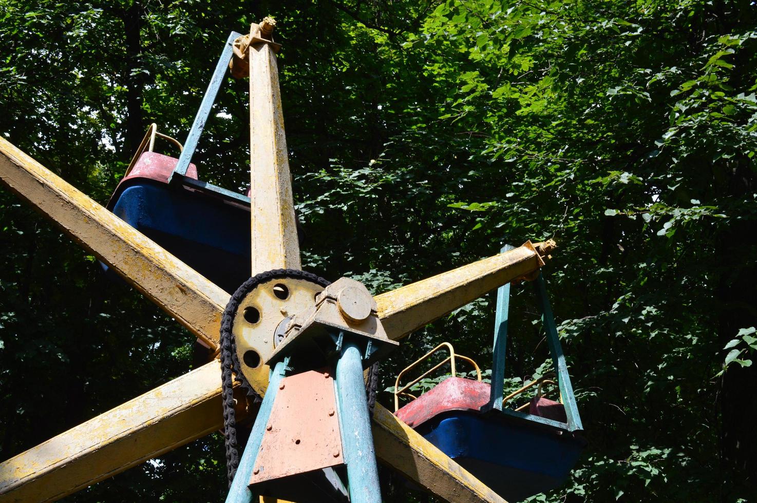 Old children carousel rocking chair photo