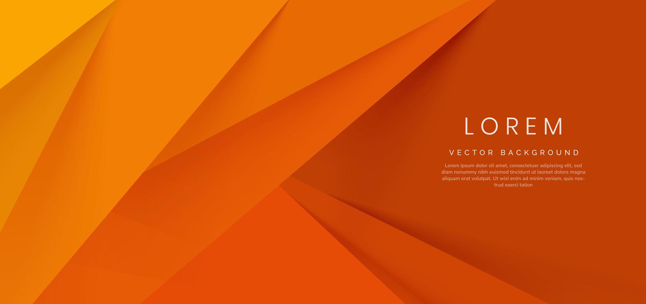 Abstract orange triangles layers background. Minimal style. vector